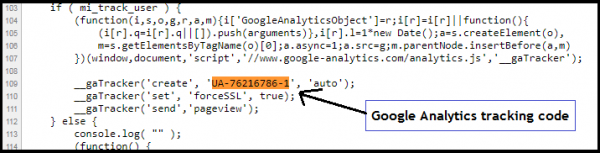 google analytics tracking code