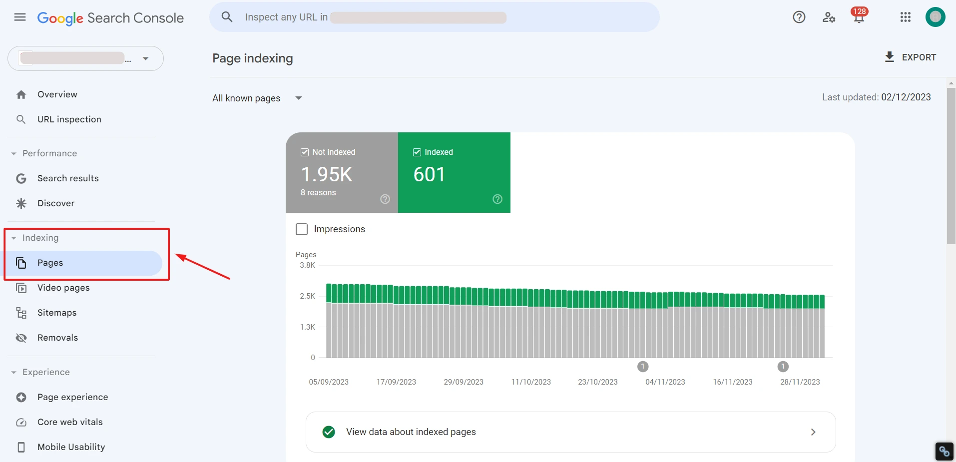 click indexing pages