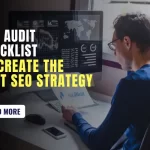 a seo person creating seo audit checklist on desktop