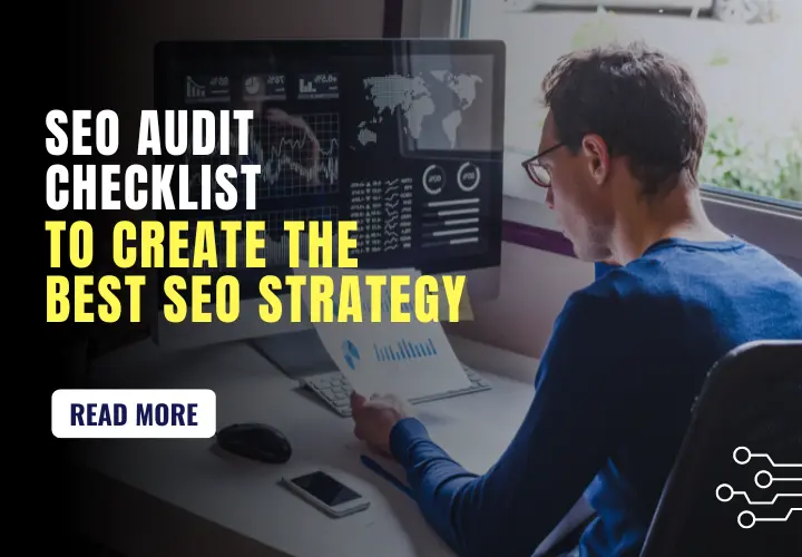 a seo person creating seo audit checklist on desktop