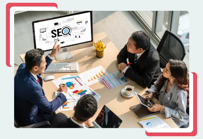a person defining the seo for law firms